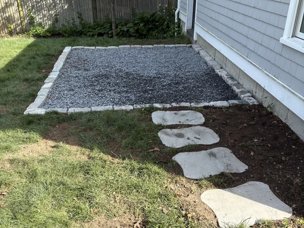 Beautiful stone patio work and installation by MAC Excavation & Landscape in South Shore MA